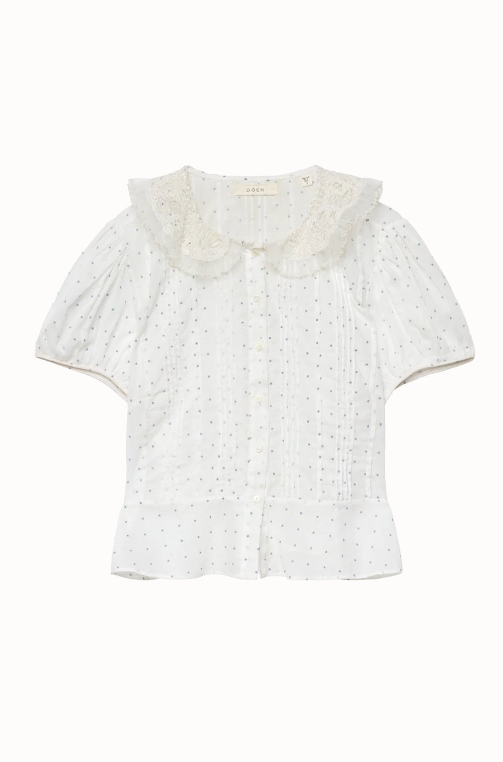 Oleta Top in Salt Flock Dot - obligato