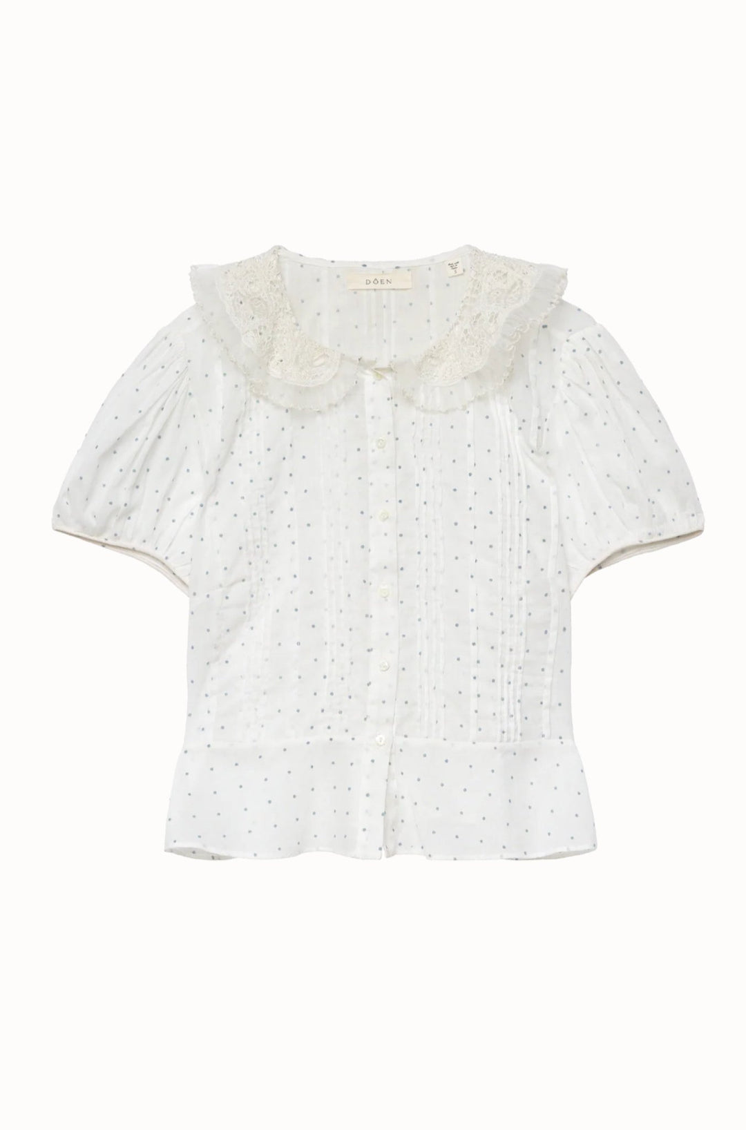 Oleta Top in Salt Flock Dot - obligato