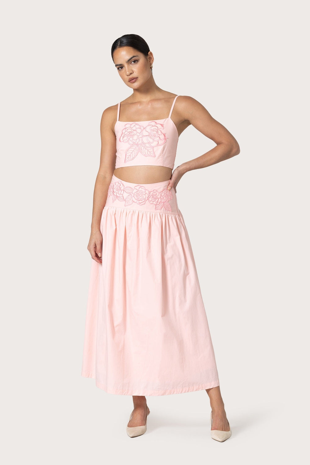 Oliver Embroidered Top in Dahlia - obligato