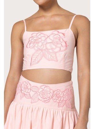 Oliver Embroidered Top in Dahlia - obligato