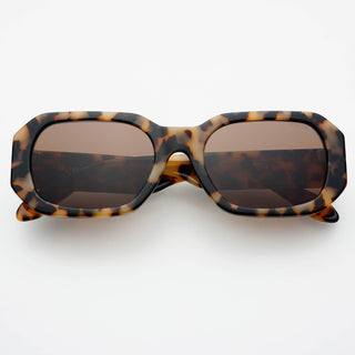 Onyx Acetate Womens Rectangular Sunglasses: Milky Tortoise - obligato