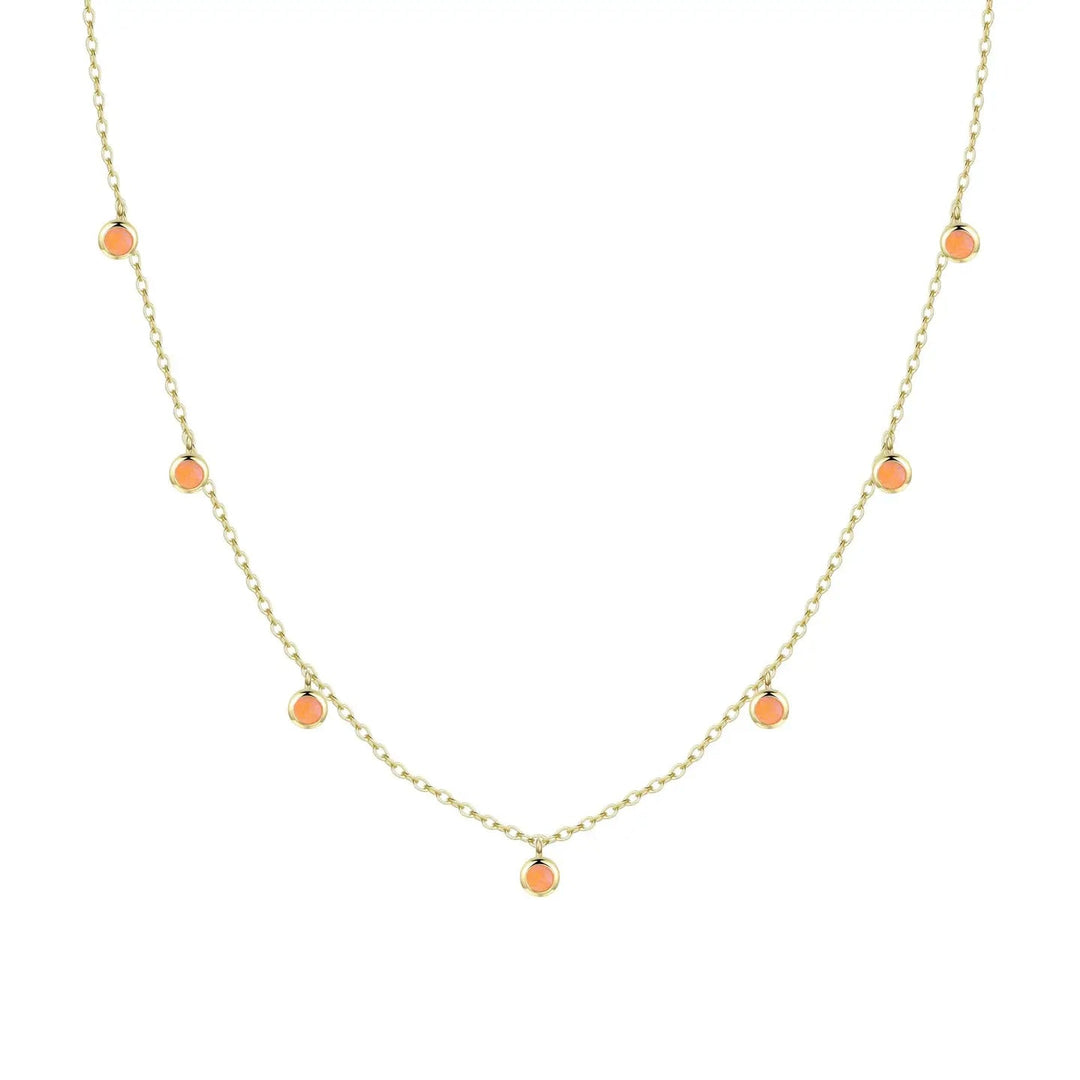 Opal Dew Drops Reversible Layering Necklace - obligato