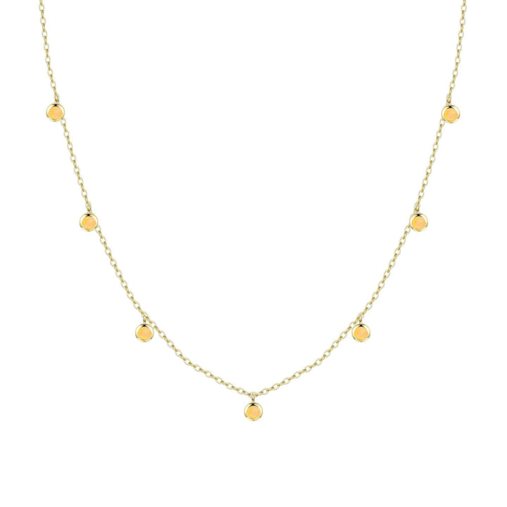 Opal Dew Drops Reversible Layering Necklace: Tangerine Opal - obligato