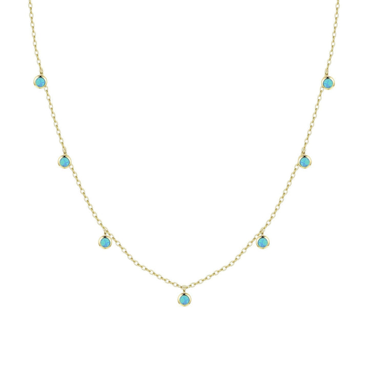 Opal Dew Drops Reversible Layering Necklace: Tangerine Opal - obligato