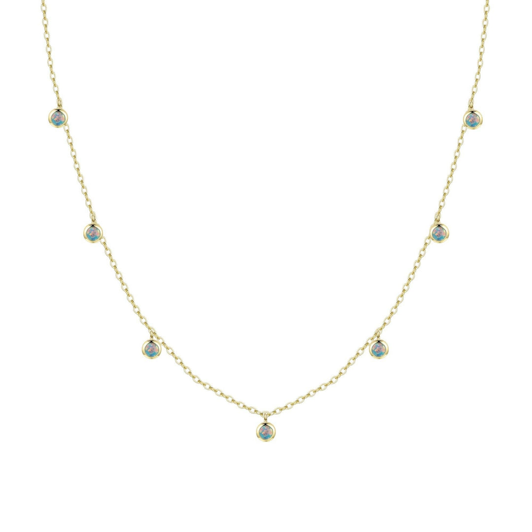 Opal Dew Drops Reversible Layering Necklace: Tangerine Opal - obligato