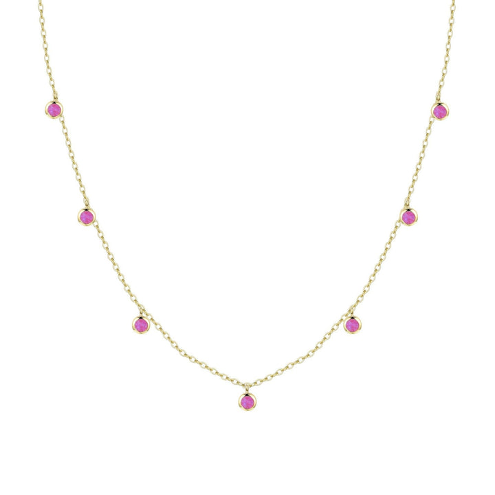 Opal Dew Drops Reversible Layering Necklace: White Opal - obligato