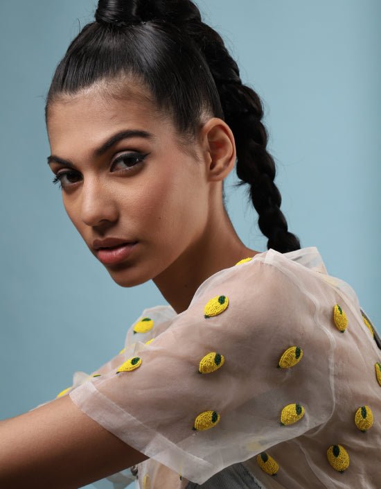 Organza Top in Lemon - obligato
