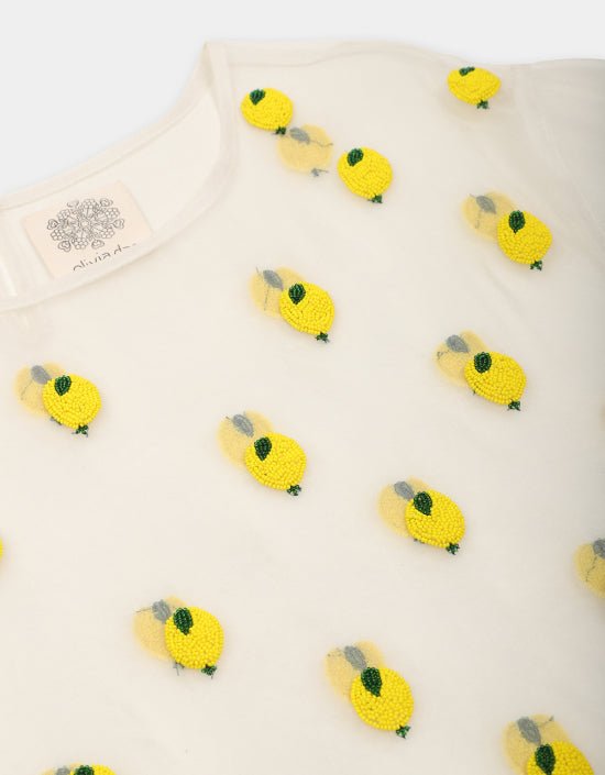 Organza Top in Lemon - obligato
