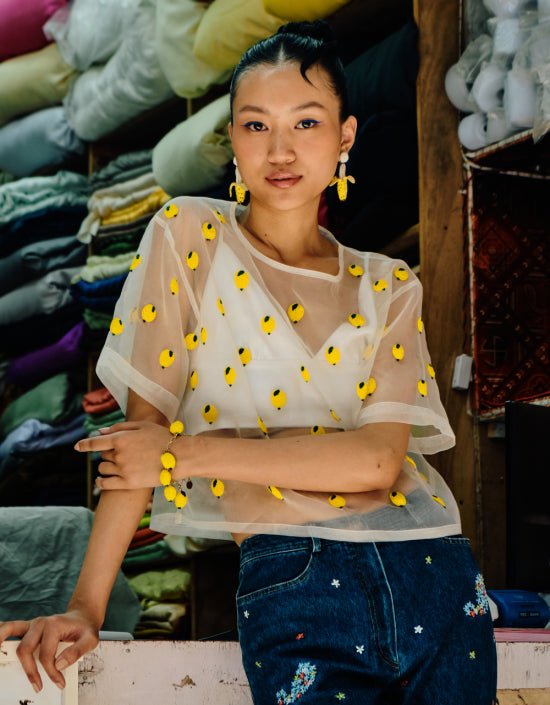 Organza Top in Lemon - obligato