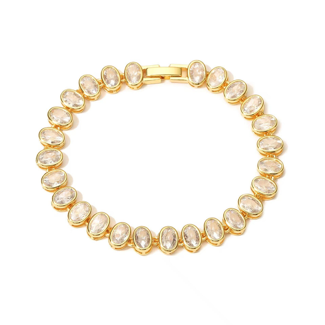 Oval Bezel Tennis Bracelet - obligato