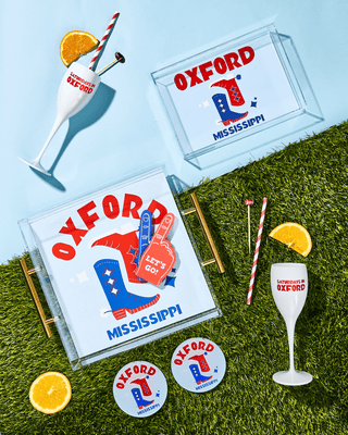 Oxford | Large Acrylic Tray With Gold Handles - obligato