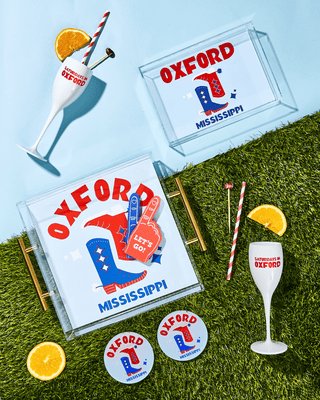 Oxford, Mississippi Acrylic Drink Coaster: Box Set of 4 - obligato