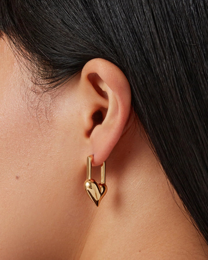 Padlock Heart Earrings - obligato