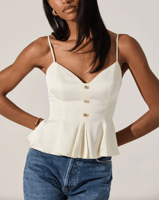 Paislee Top in Cream - obligato