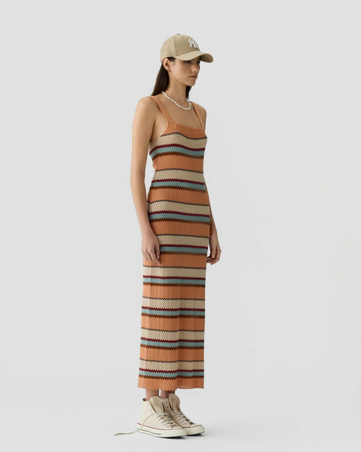 Palazzo Dress in Nectar Combo - obligato