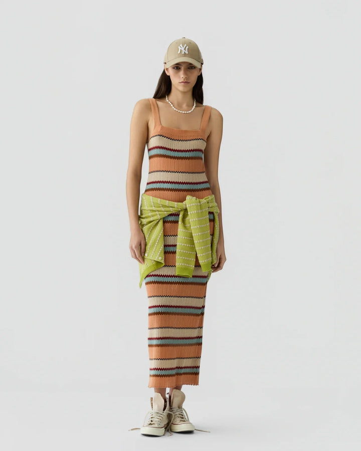 Palazzo Dress in Nectar Combo - obligato