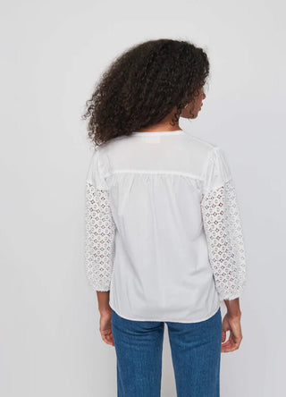 Palo Luxe Bohemian Blouse in White - obligato