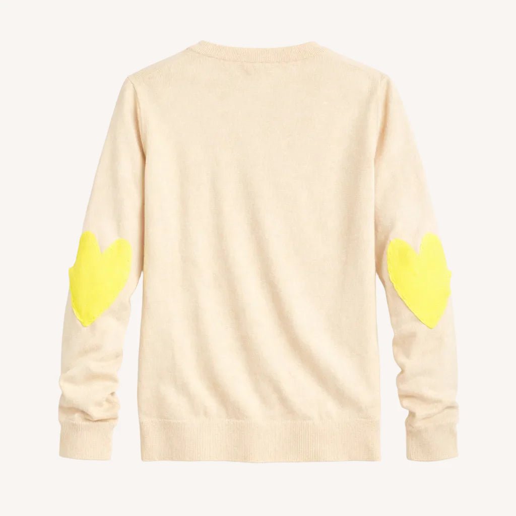 Patchwork Cotton Pullover in Camel - obligato