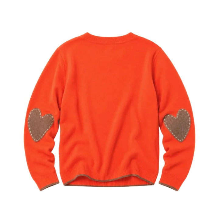 Patchwork Pullover Sweater in Tomato - obligato
