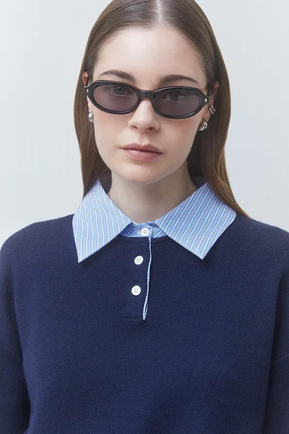 PAULIN Two-tone polo sweater - obligato