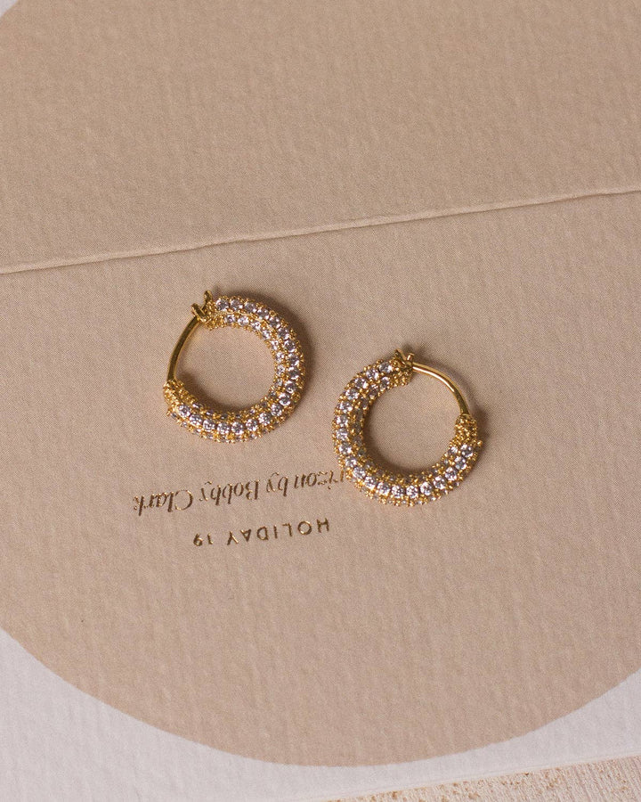 Pave Amalfi Huggies - Gold (Ships Mid August) - obligato