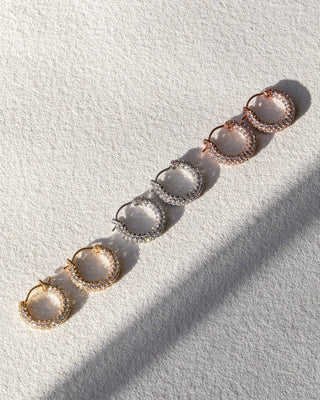 Pave Amalfi Huggies - Gold (Ships Mid August) - obligato