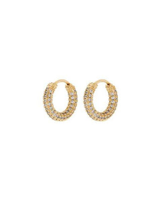 Pave Amalfi Huggies - Gold (Ships Mid August) - obligato