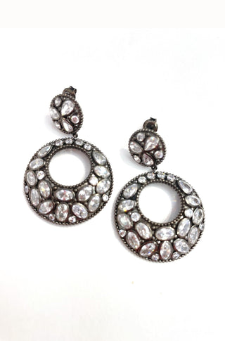 Pave Round Circle Earring - obligato