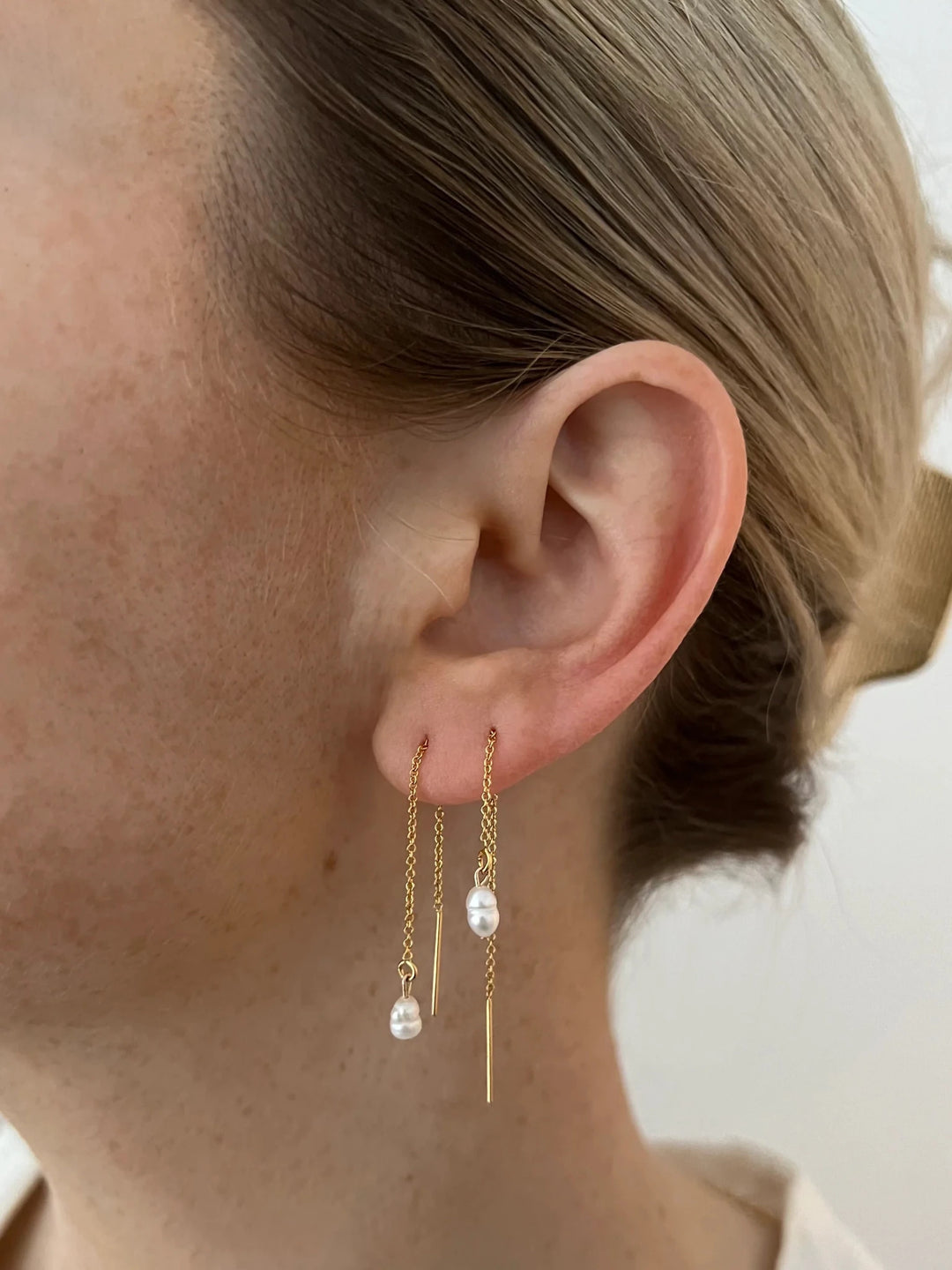 Pearl Threader Earrings - obligato