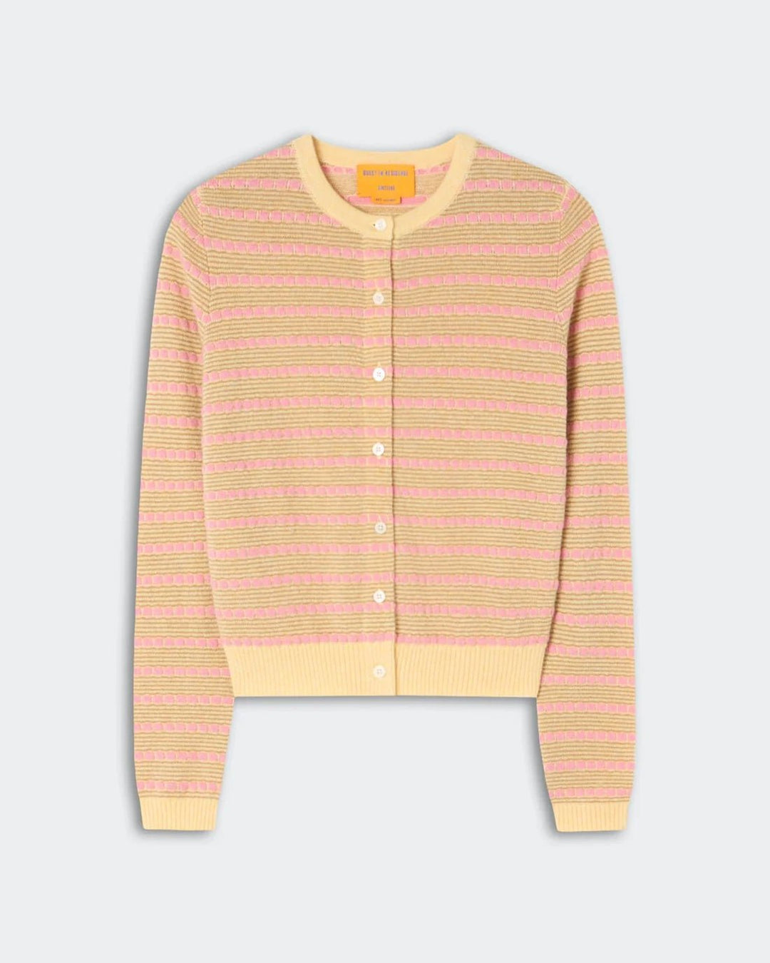 Pebble Stripe Jane Cardigan in Butter Combo - obligato
