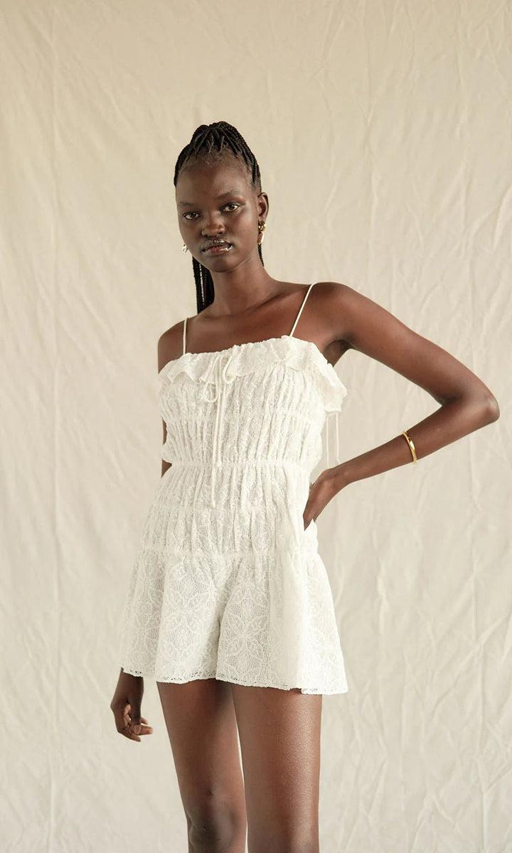 Perdita Delicate Lace Romper - obligato