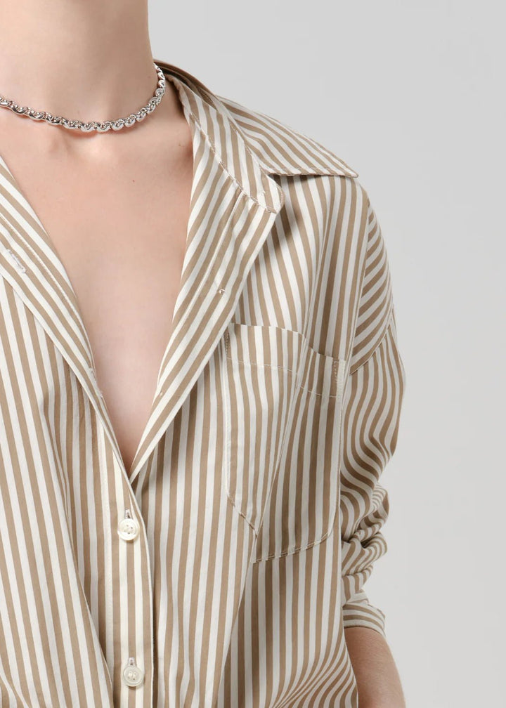 Petit Ami Shirt In Sandatlas Stripe - obligato