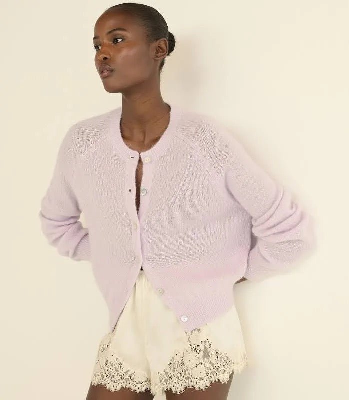 Petra Cardigan in Violet Thistle - obligato