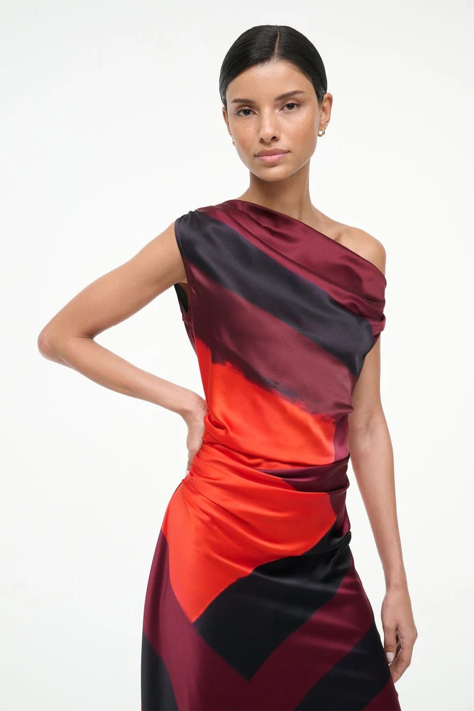Phare Silk Dress Ruby Prism - obligato
