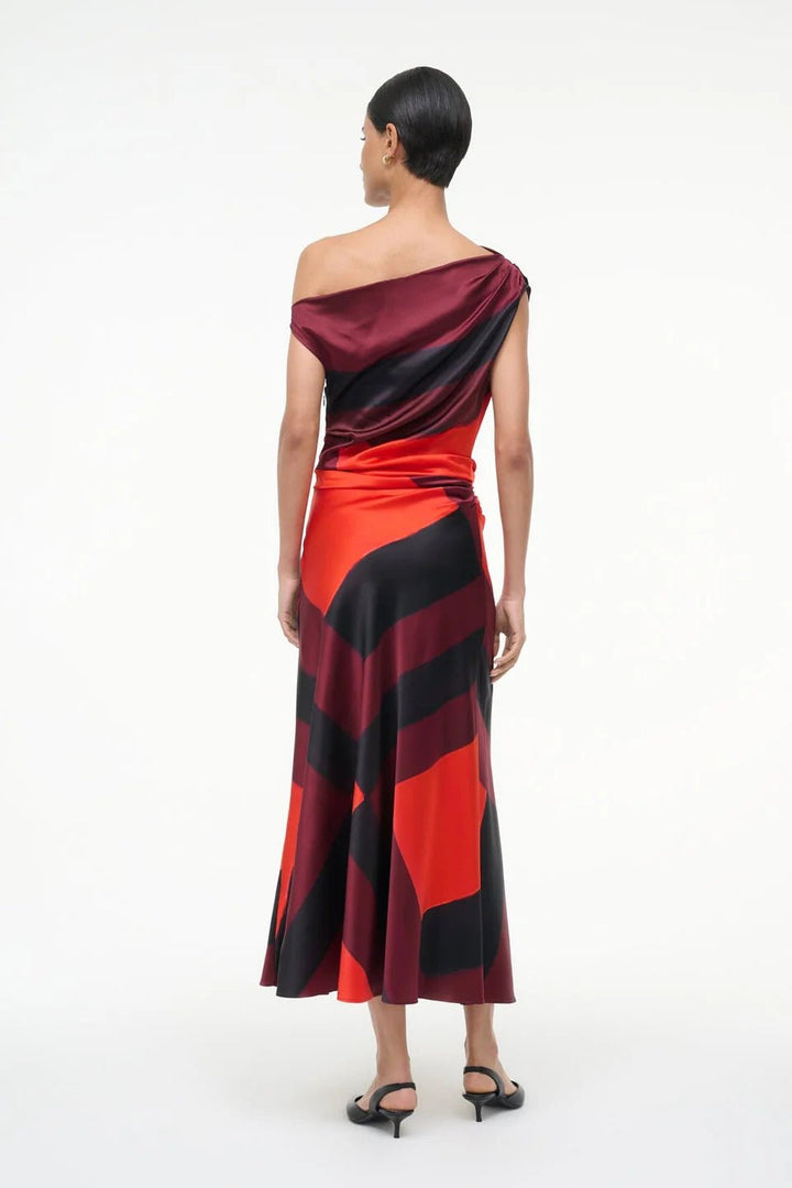 Phare Silk Dress Ruby Prism - obligato