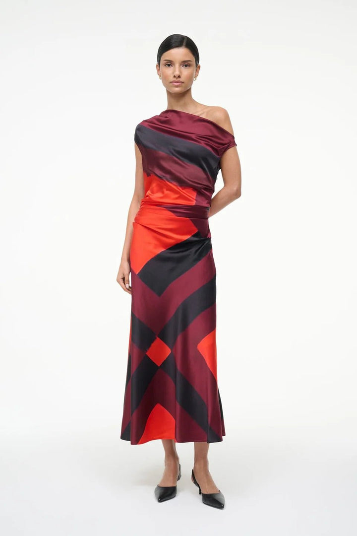 Phare Silk Dress Ruby Prism - obligato