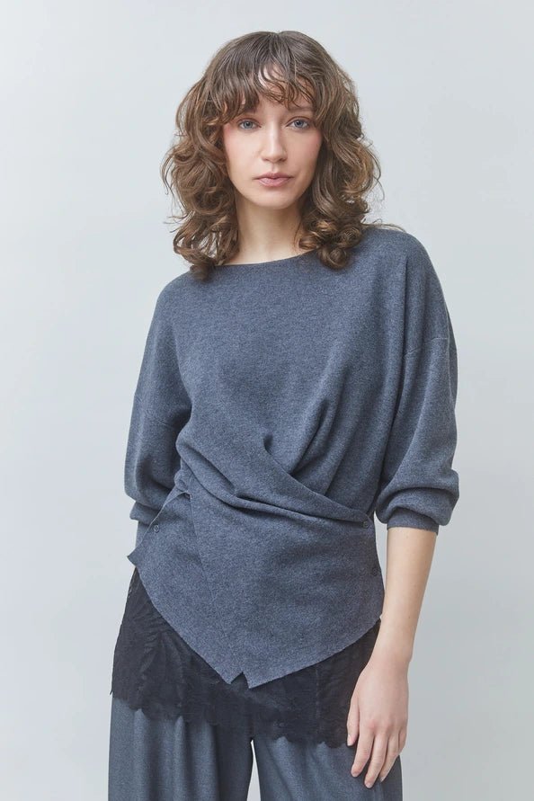 PHILY Asymmetrical-cut carbon sweater - obligato