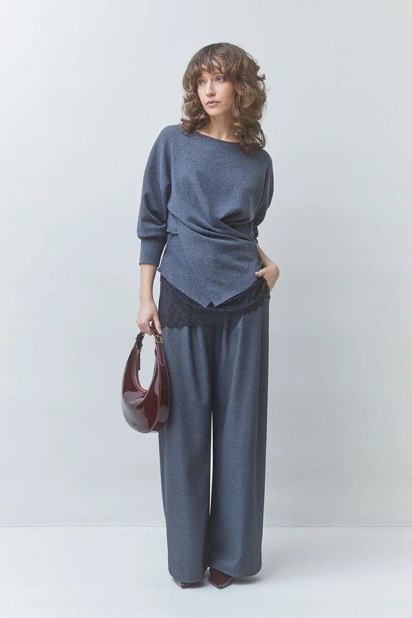 PHILY Asymmetrical-cut carbon sweater - obligato