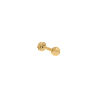 Piercing Tiny Ball Threaded Stud Earring 14K: 14K Gold / 2MM / 8MM - obligato