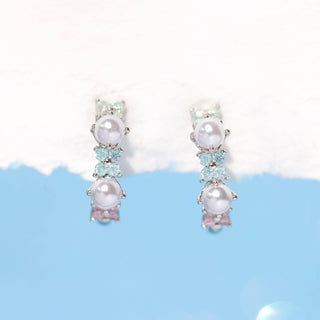 Pink Pearl Hoops: Gold - obligato