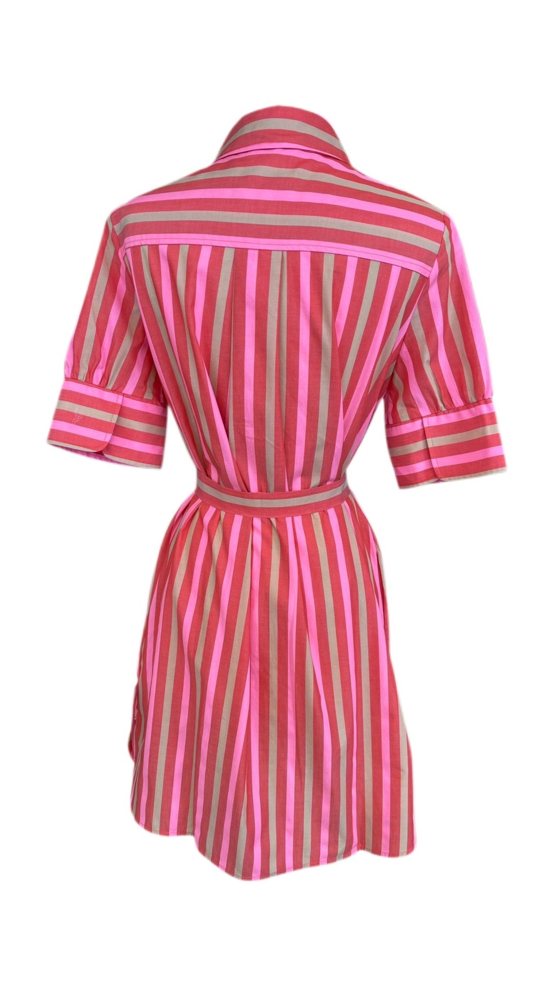Pink Striped Shirt Dress - obligato
