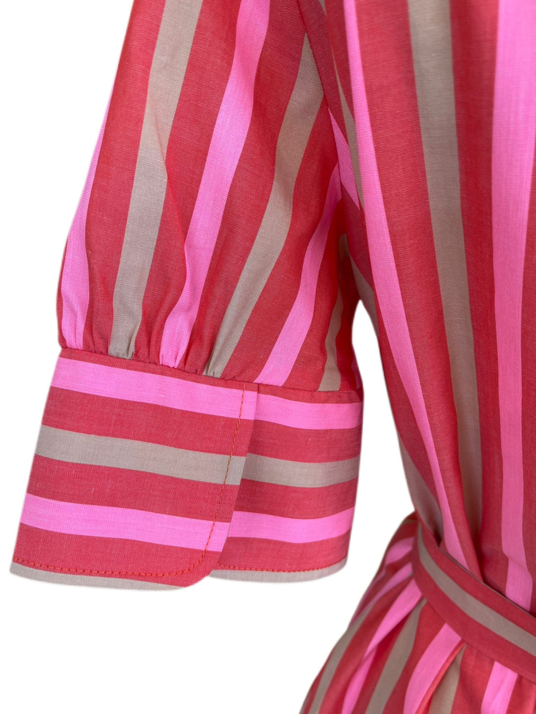 Pink Striped Shirt Dress - obligato