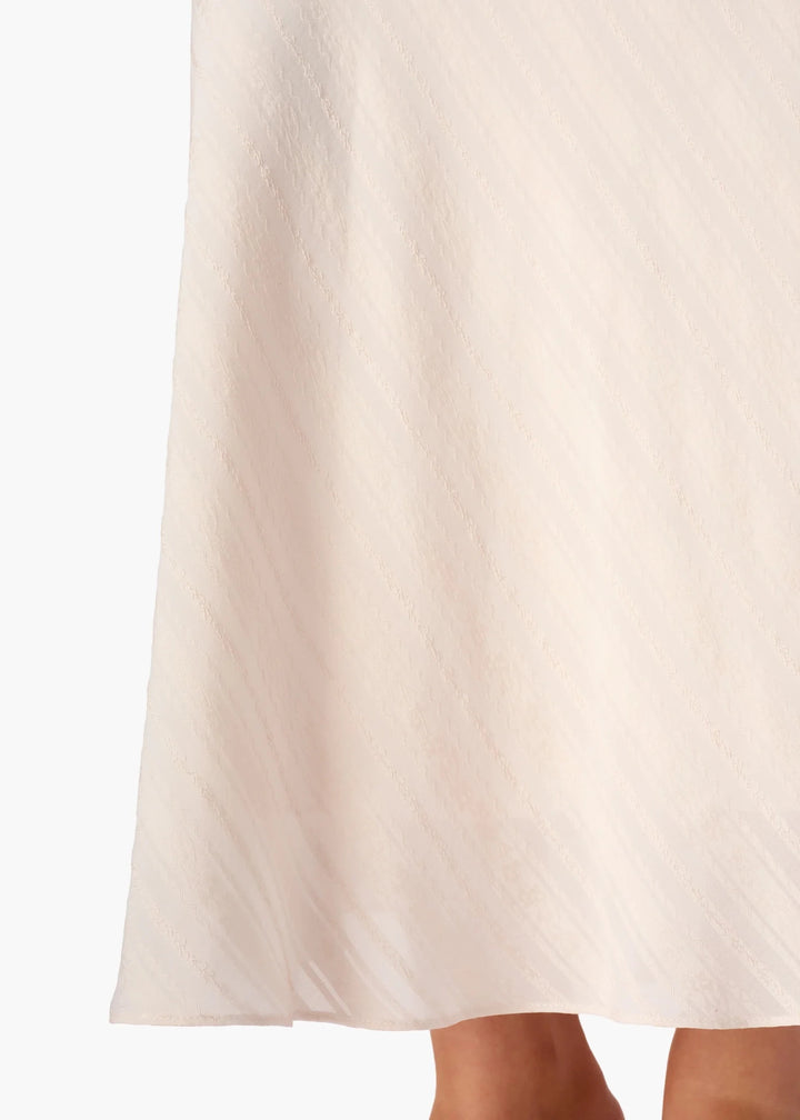 Piper Jacquard Stripe Skirt Oat - obligato