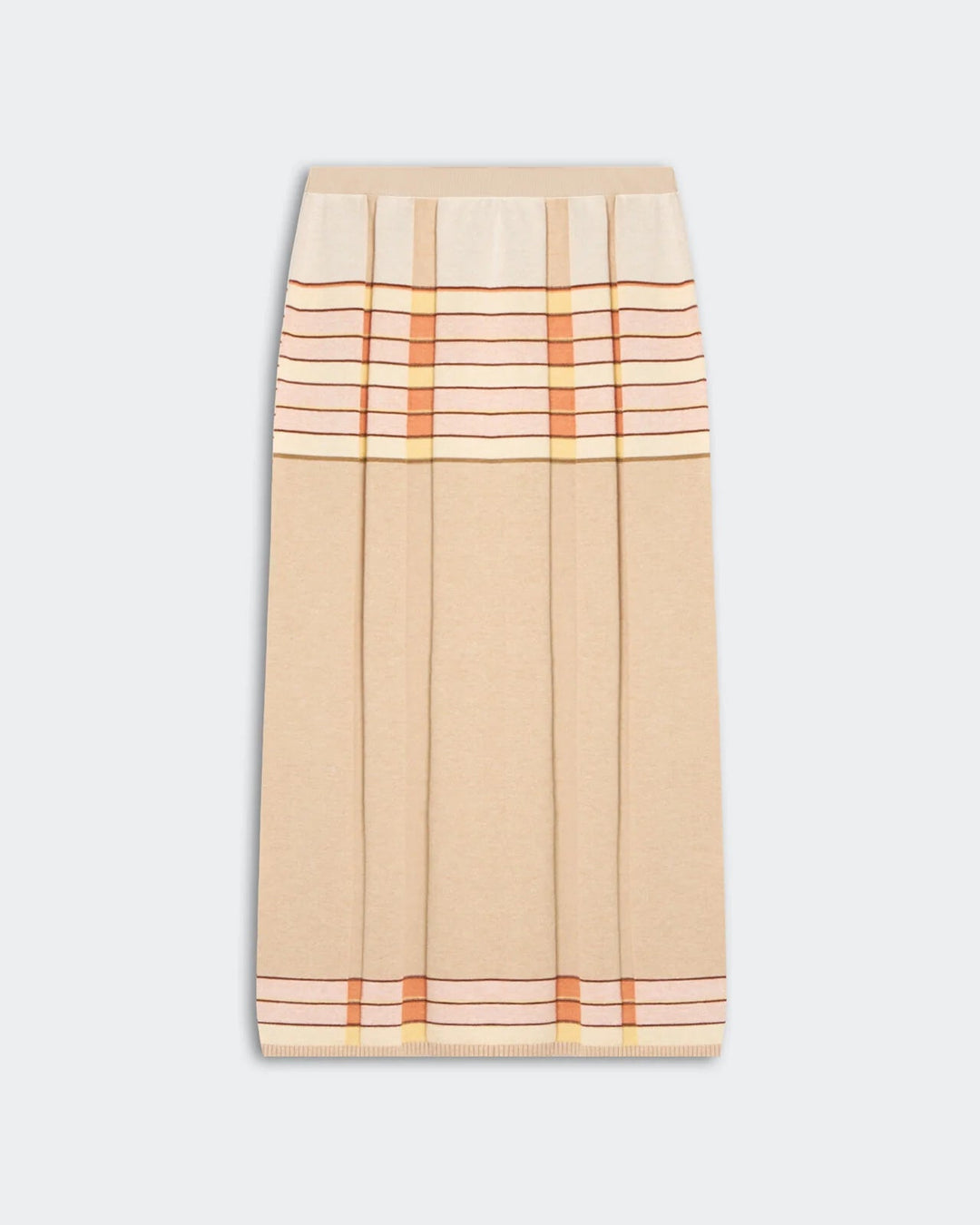 Plaited Rib Skirt in Sandstone - obligato