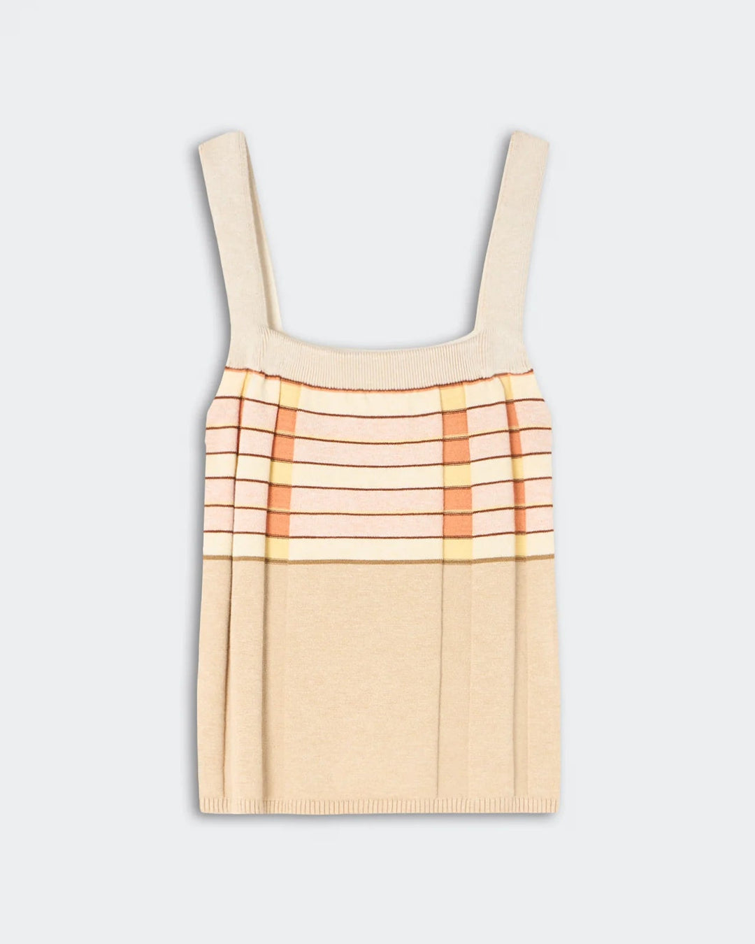 Plaited Rib Tank in Sandstone Combo - obligato