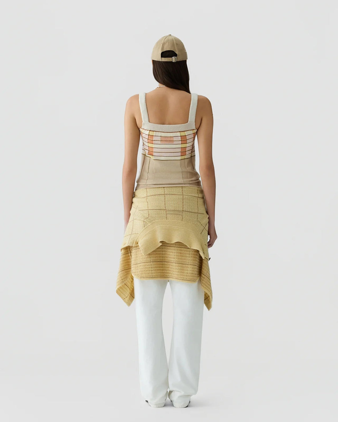 Plaited Rib Tank in Sandstone Combo - obligato
