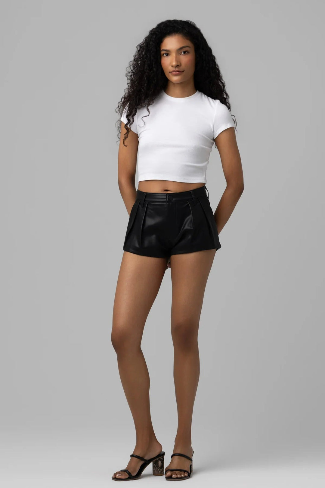 Pleated Hot Shorts in Night Fever - obligato