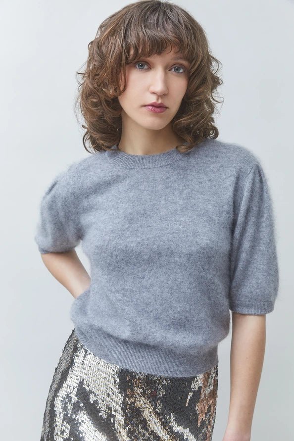 POLOV Short plain wool and cashmere sweater - obligato
