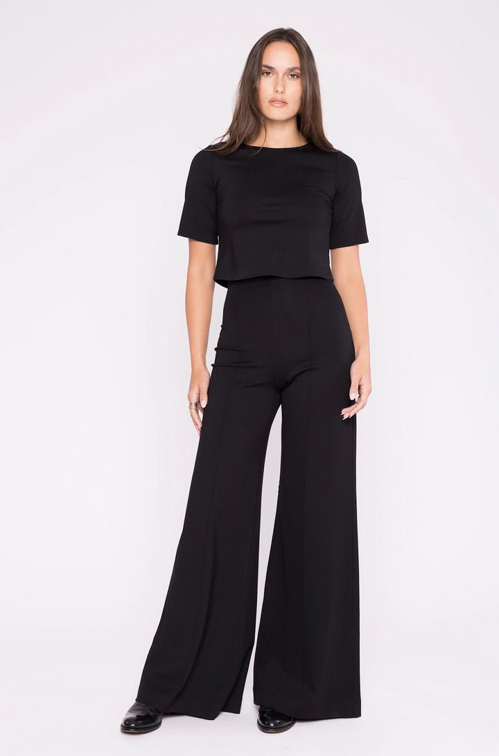 Ponte Knit Wide Leg Pant - obligato