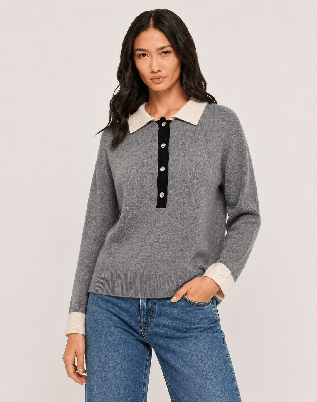 Pop Push Sweater in Grey Shadow - obligato